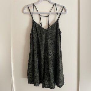 Abercrombie green floral tank dress